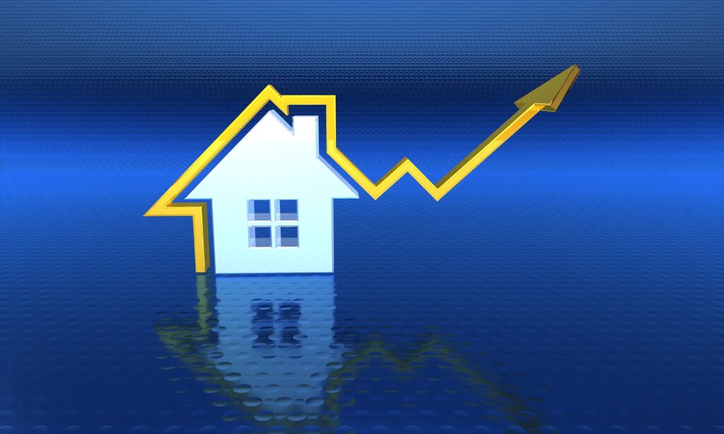 Tendências de Investimentos para 2025: Onde Alocar Seu Dinheiro? Imagem ilustrativa do mercado imobiliário, mostrando uma casa com uma seta em crescimento, simbolizando oportunidades e valorização do setor. Tendências de Investimentos para 2025: Onde Alocar Seu Dinheiro?